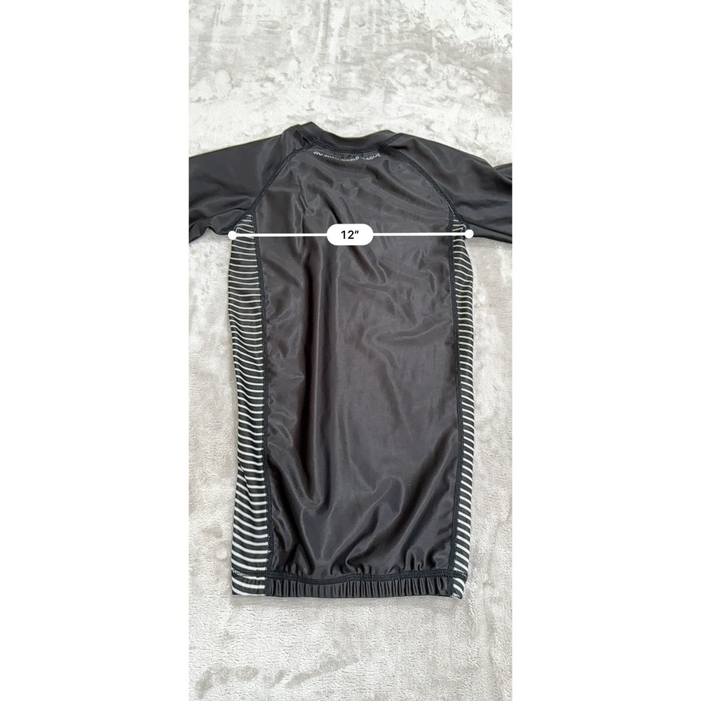 Rash Guard Kids Size Youth Large YL Black Gray Long Sleeve Rashguard JJWL EUC - Picture 5 of 7
